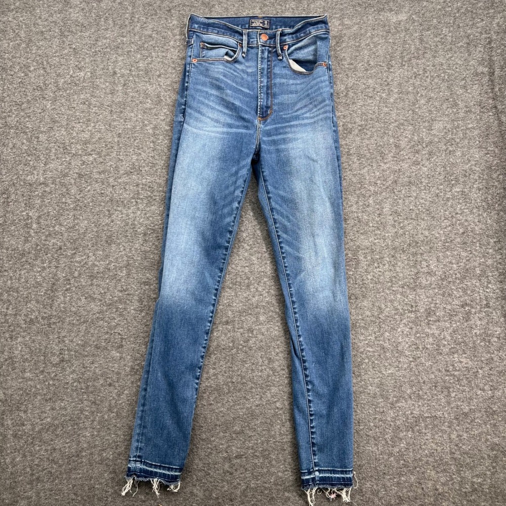 Abercrombie & Fitch Ultra High Rise Super Skinny Ankle Jeans Medium Wash 2 Ankle
